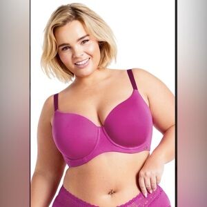 City Chic Boudoir Bra 38G Women Plus Size Smooth & Chic T-Shirt Wire Bronze NWT